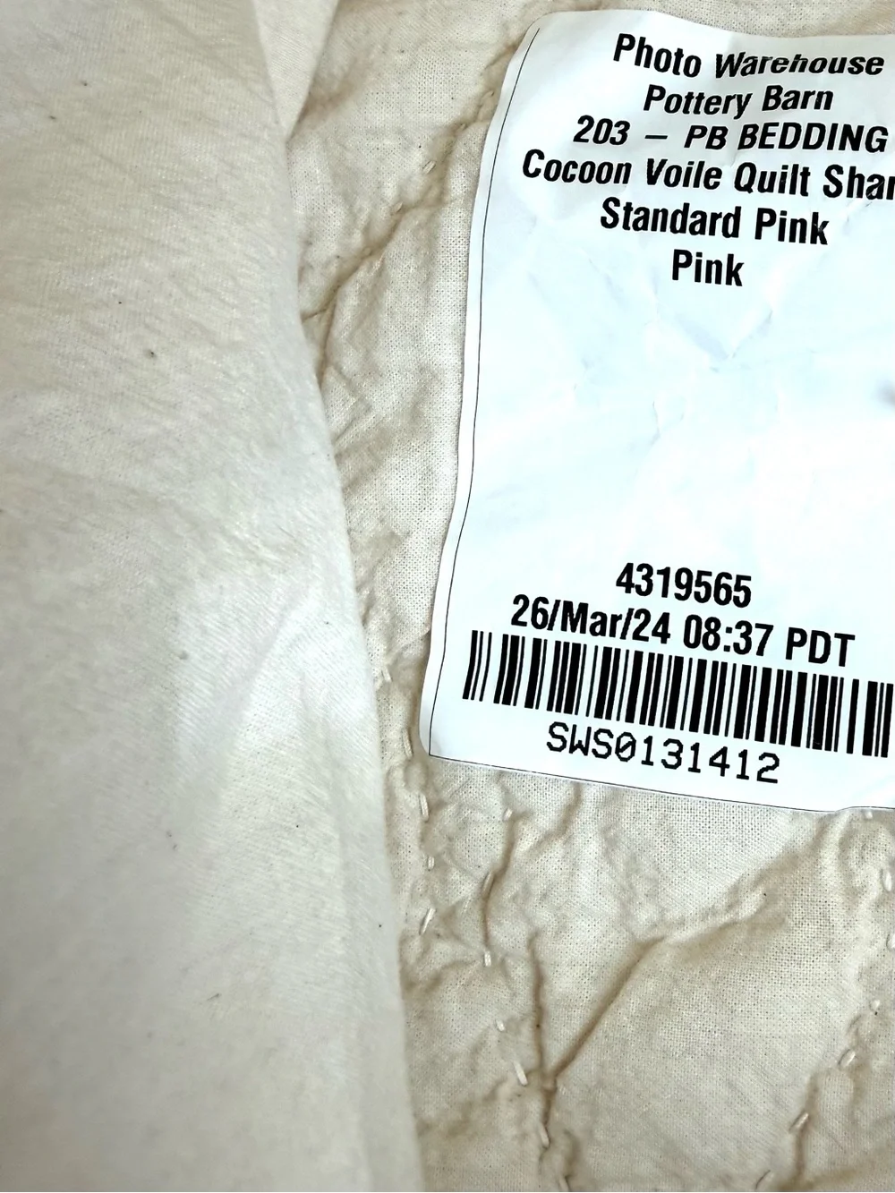Pottery Barn Quilted Cotton Pillow Shams Pink (2)